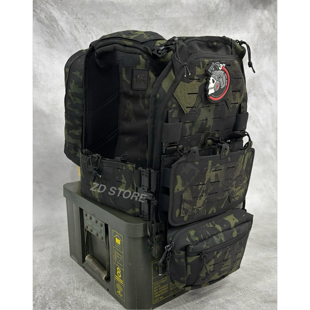 Body Vest TACTICAL Loreng Multicam Black/Body Vest Loreng MCB Full Laser Cut Premium