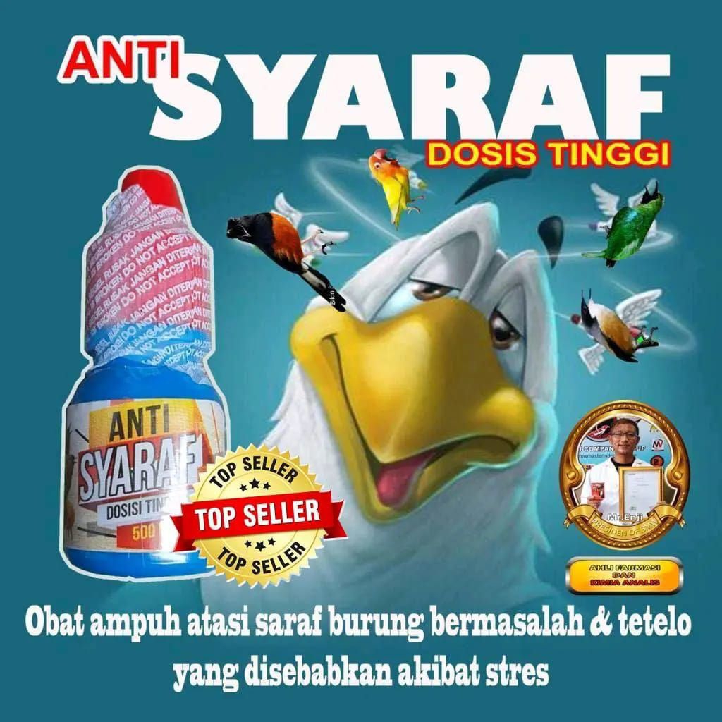 Anti Saraf Burung Ampuh Atasi Tetelo Lumpuh Kejang Stres Lovebird Kenari Murai Kacer Pleci Obat Buru