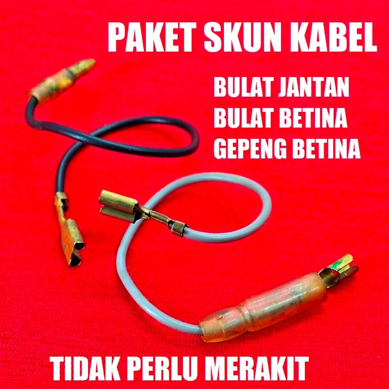 (6M) PAKET SKUN KABEL ASSY bulat jantan betina male female cowok cewek kabel