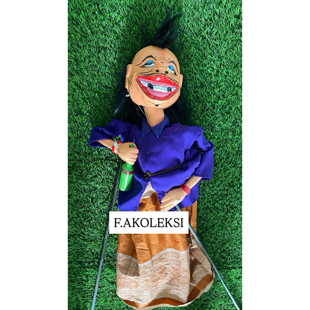 wayang golek buta mabok 65cm ukuran besar untuk dalang, wayang golek buta abok ukuran dalang asli