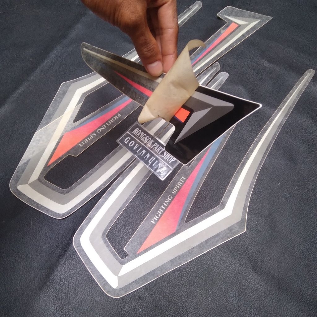 striping stiker sticker lis decal yamaha rxking rx king 2000 2001 2002 hitam ori asli nos