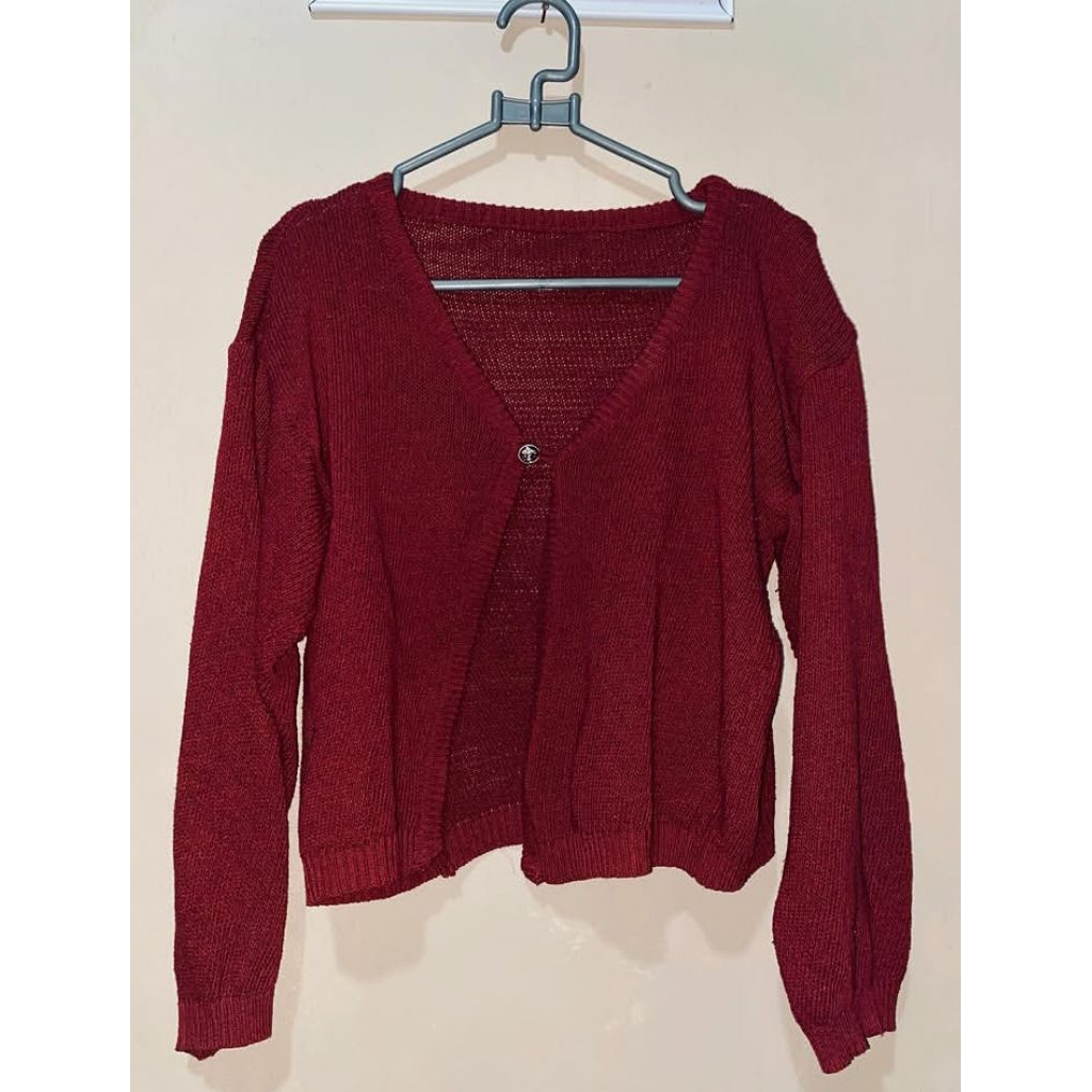 cardigan maroon
