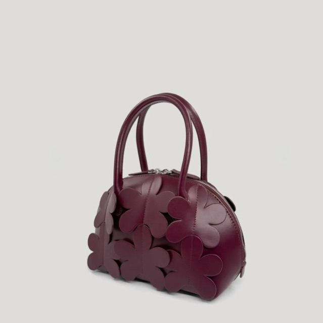 NEW PEGGY HARTANTO ZIG SHELL BAG TAN BLACK OLIVE ESPRESSO SCARLET