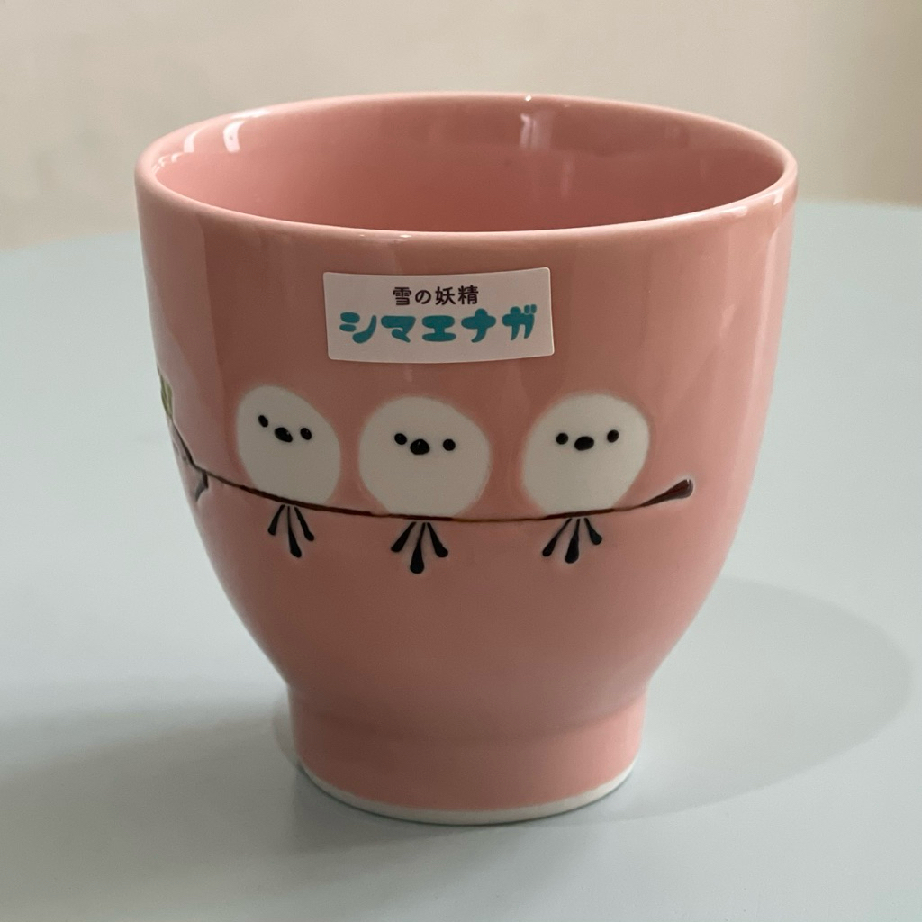 [Ready] Snow Fairy / Shima Enaga - Pink - Japanese Teacup / Yunomi Cup Teh / Cup Ocha Jepang made in
