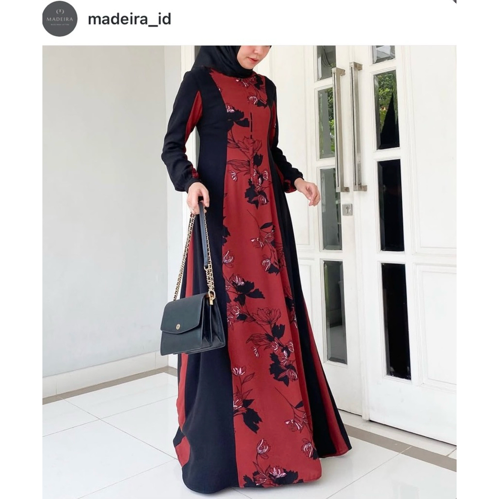 PL DRESS MADEIRA ORI BLAC MARUN