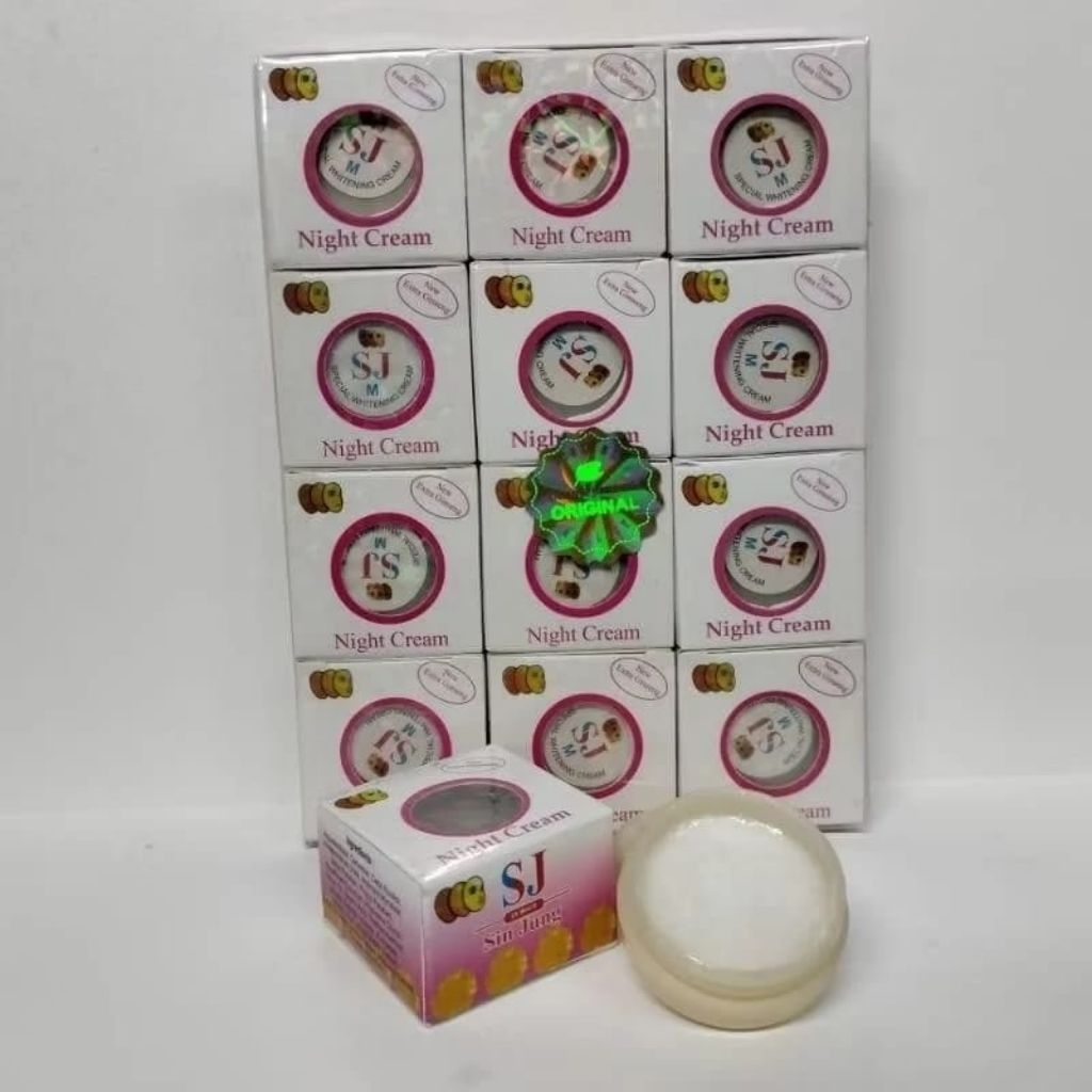 6PCS CREAM SIANG/MALAM SIN JUNG TOPENG