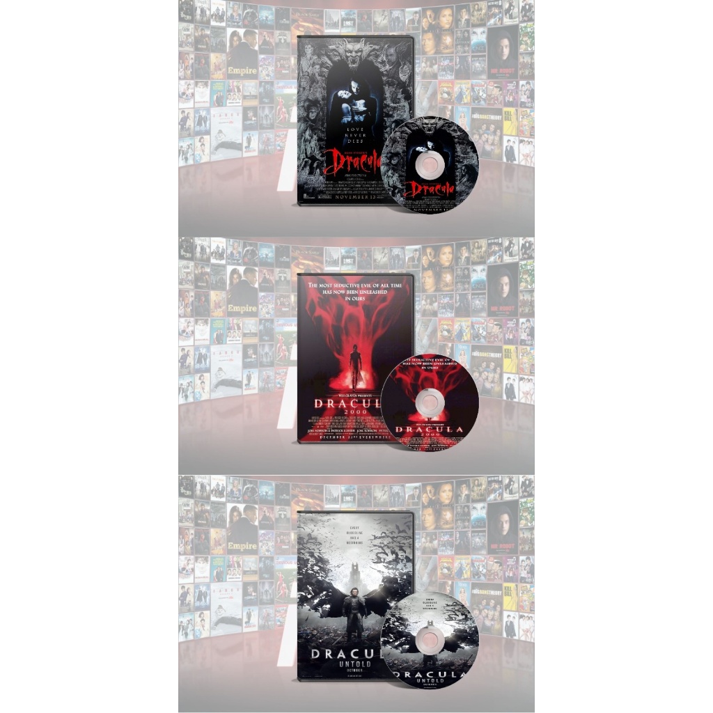 DVD Dracula (1992) + DVD Dracula 2000 (2000) + DVD Dracula Untold (2014)