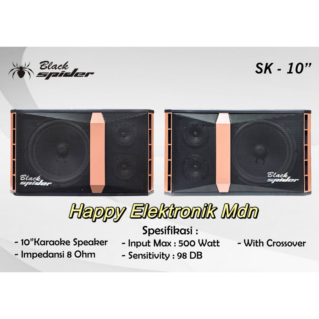 Black Spider SK10 Blackspider Speaker Pasif BlackSpider 10 inch Karaoke Blackspider SK 10