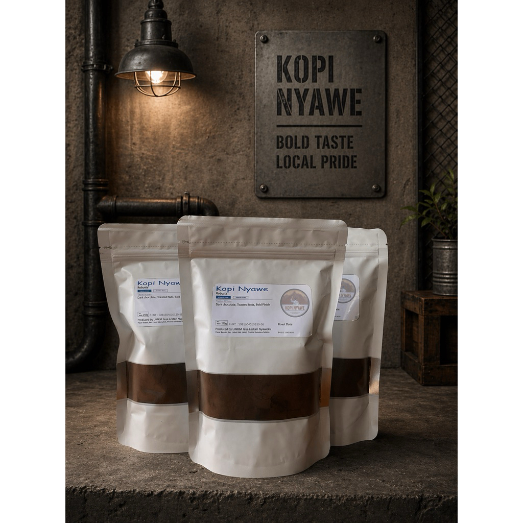 Kopi Nyawe Robusta 250g – Bisa Jadi 20 Cangkir | ±2.500 Rupiah per Seduh | Fresh Roast Lahat