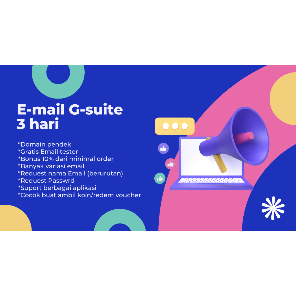 Akun EMail Gsuite 2hari (berurutan/random)