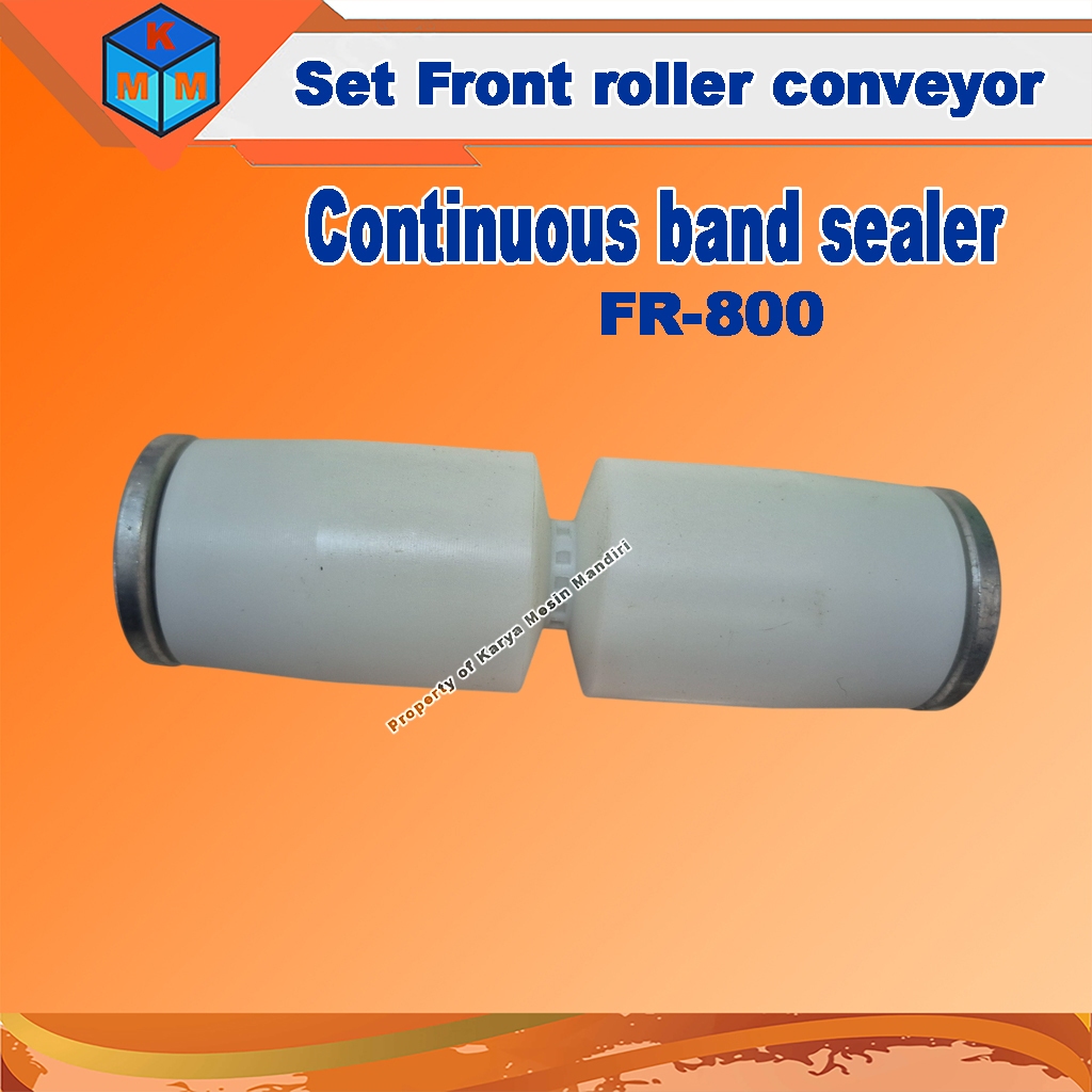 Set Front roller conveyor continous band sealer FR-800 Series Puli karpet continous sealer fr-800