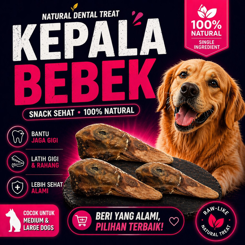 dehydrated duck head / kepala bebek