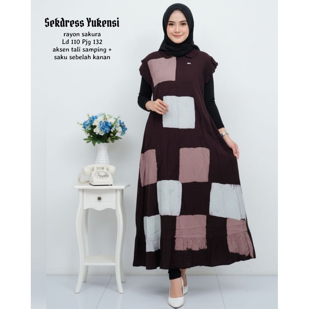 ORI KHAYLA/ SEKDRESS YUKENSI/ DRES YUKENSI/ SEKDRESS SUSUN/ DRES BATIK/ DASTER KUTUNG/ DRESS REMPEL