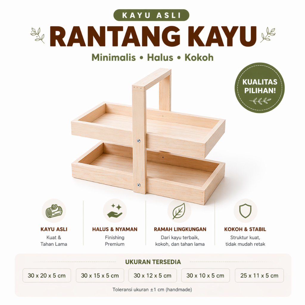 Keranjang Kayu Nampan Unik Rak Minimalis Rak Kue Susun Untuk Cafe Tray Kayu Aesthetic Display Rak Ka