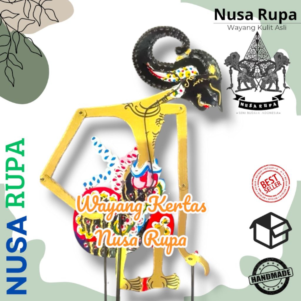 Wayang Kertas ARJUNA Ukuran Mini wayang COD