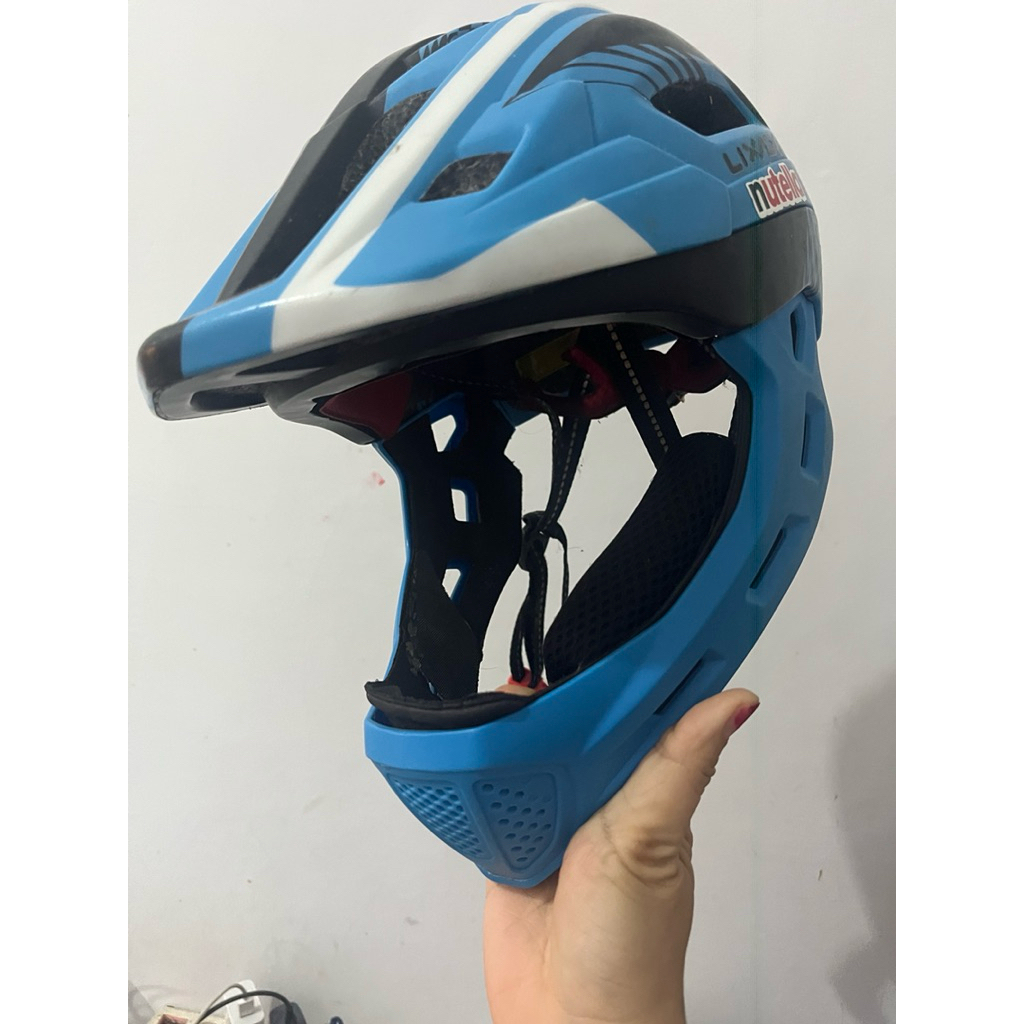 helm pushbike anak laki laki second