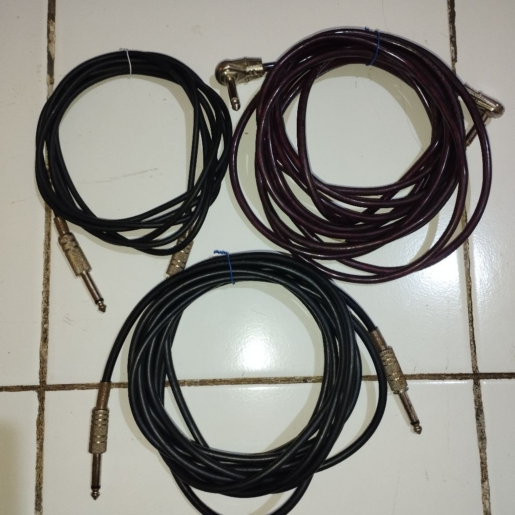 KABEL JACK UNTUK ALAT MUSIK GITAR, BASS, DLL UKURAN 6,5MM SECOND