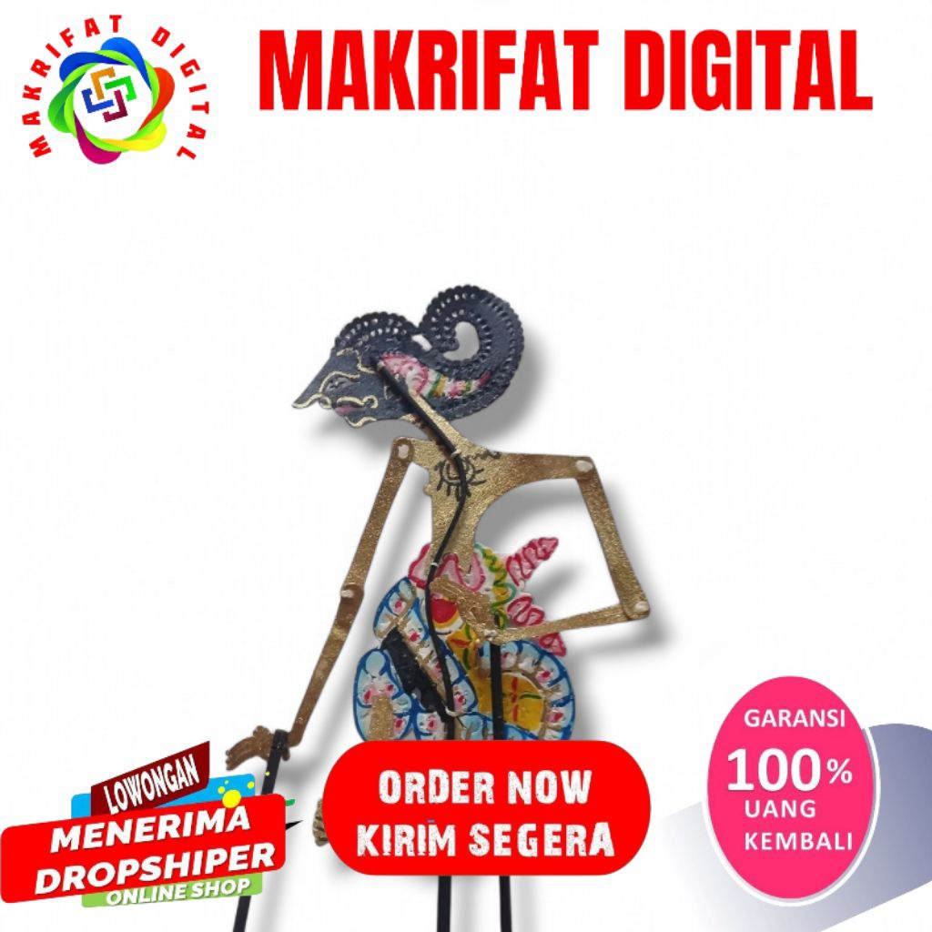 ZACK MART Wayang Kulit Asli Karakter Arjuna / Wayang Kulit Arjuna