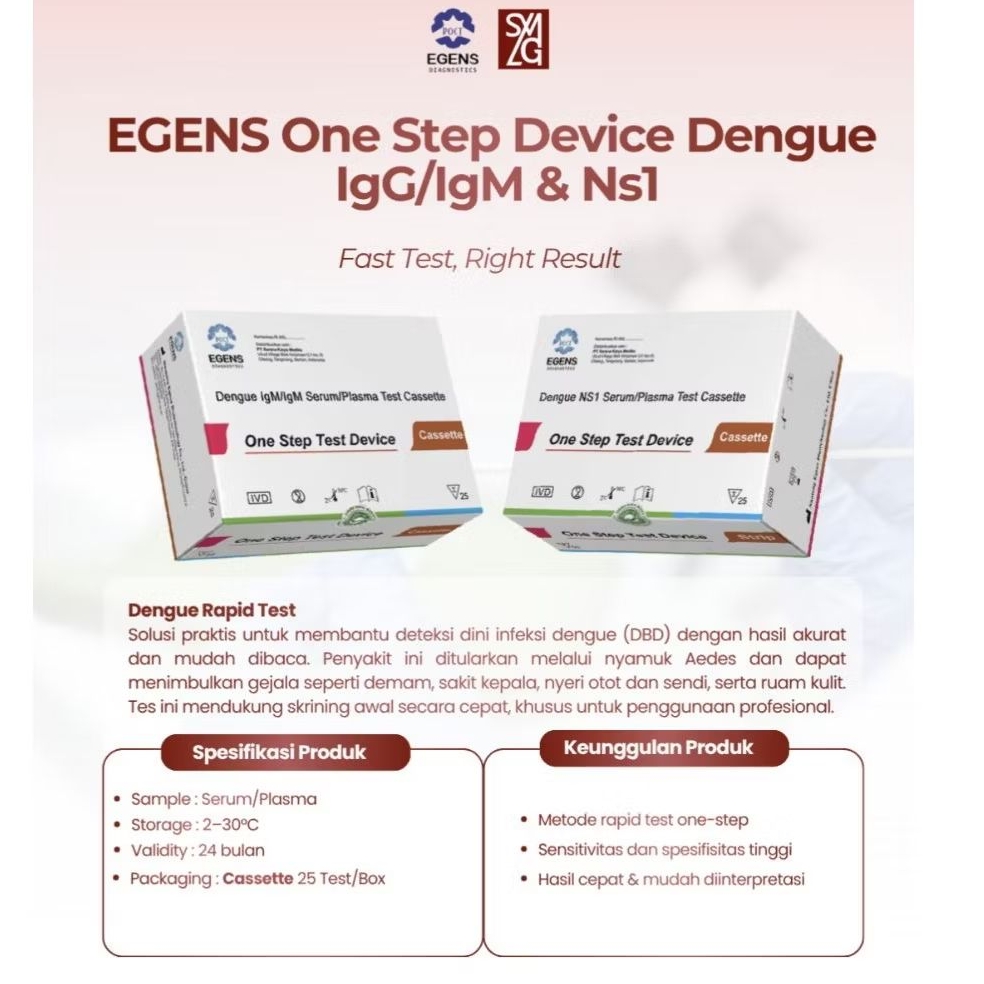 NS1 DENGUE RAPID TEST DBD MERK EGENS/SR ISI 25 TES