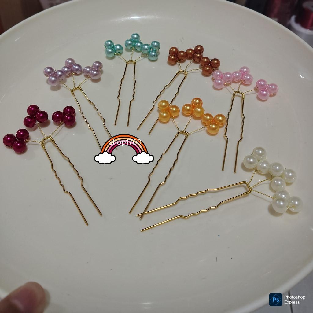 Tusuk Konde Mutiara Rumbai Hair Pin U Pin Jepit Rambut Wanita Korea Elegant Aksesoris Rambut Wedding