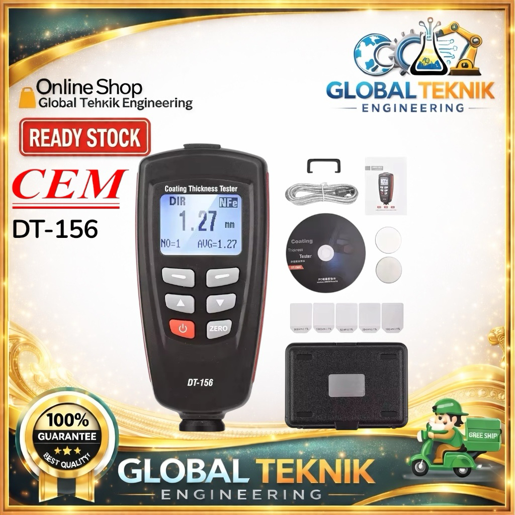 Paint Thickness Gauge DT-156 Coating CEM Instrument Meter Tester DT156 Paint Thickness Gauge DT-156 