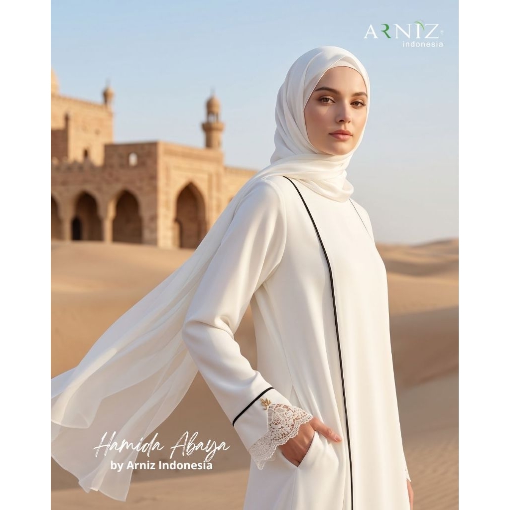 Hamidah Dress By Arniz Collection Terbaru Hitam&Putih