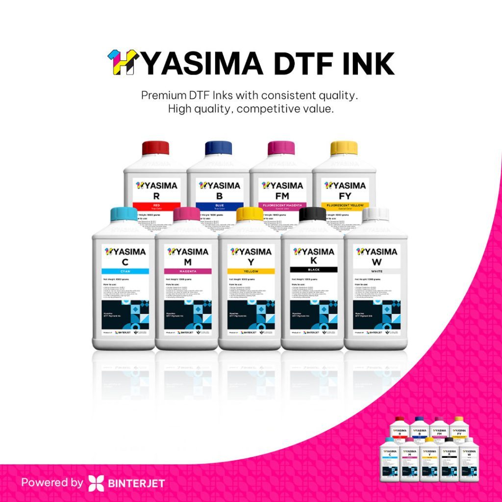 Tinta DTF HYASIMA 1 Liter Tinta Transfer Pet Film DTF Sablon DTF CMYK