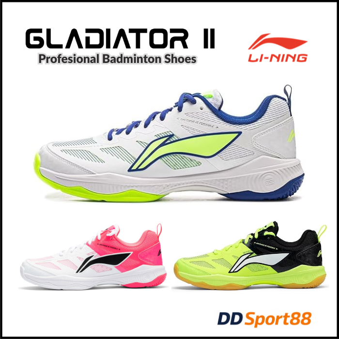 Lining GLADIATOR II ( AYTV017 ) Profesional Badminton Shoes - Sepatu Badminton Original LINING