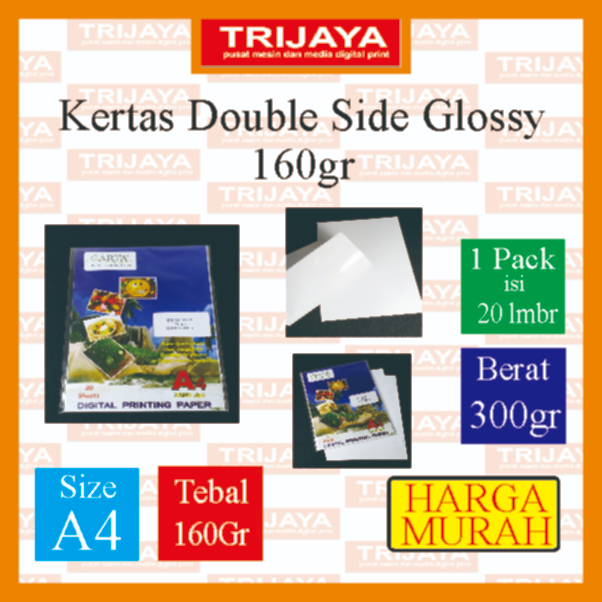 Kertas Foto DOuble Side Glossy 160gr