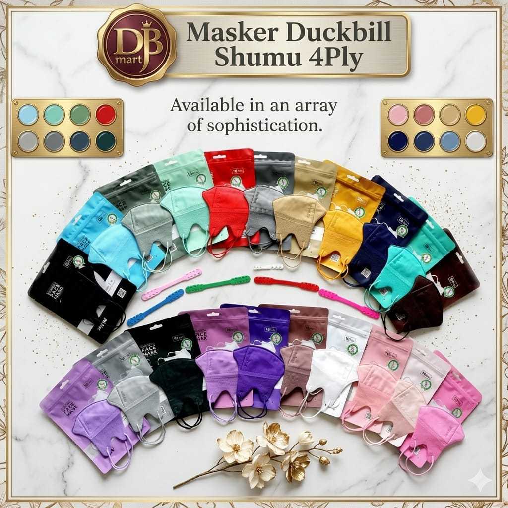 DJB - Pack 10Pcs - Masker Duckbill SHUMU Premium 4 Ply | Masker Duckbill 4Ply