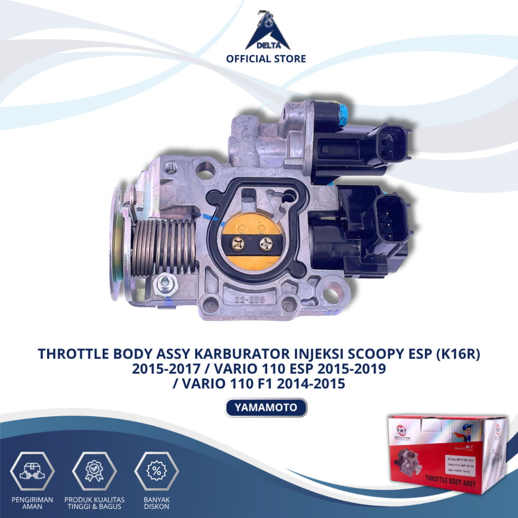 THROTTLE BODY ASSY KARBURATOR INJEKSI SCOOPY ESP K16R 2015-2017 / VARIO 110 ESP 2015-2019 / VARIO 11