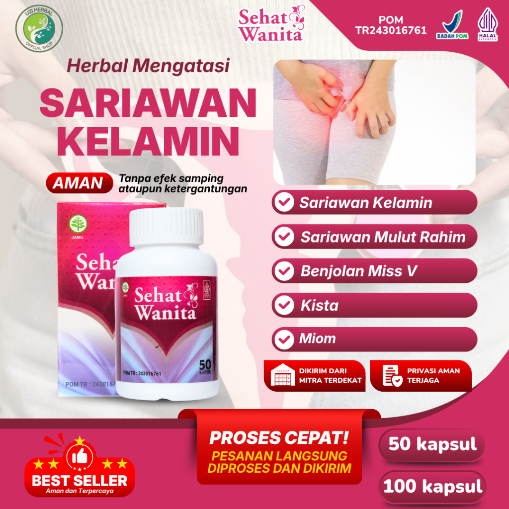 Obat Herbal Sariawan Kelamin, Sariawan Mulut Rahim, Benjolan Miss V, Kista, Miom - Sehat Wanita Mura