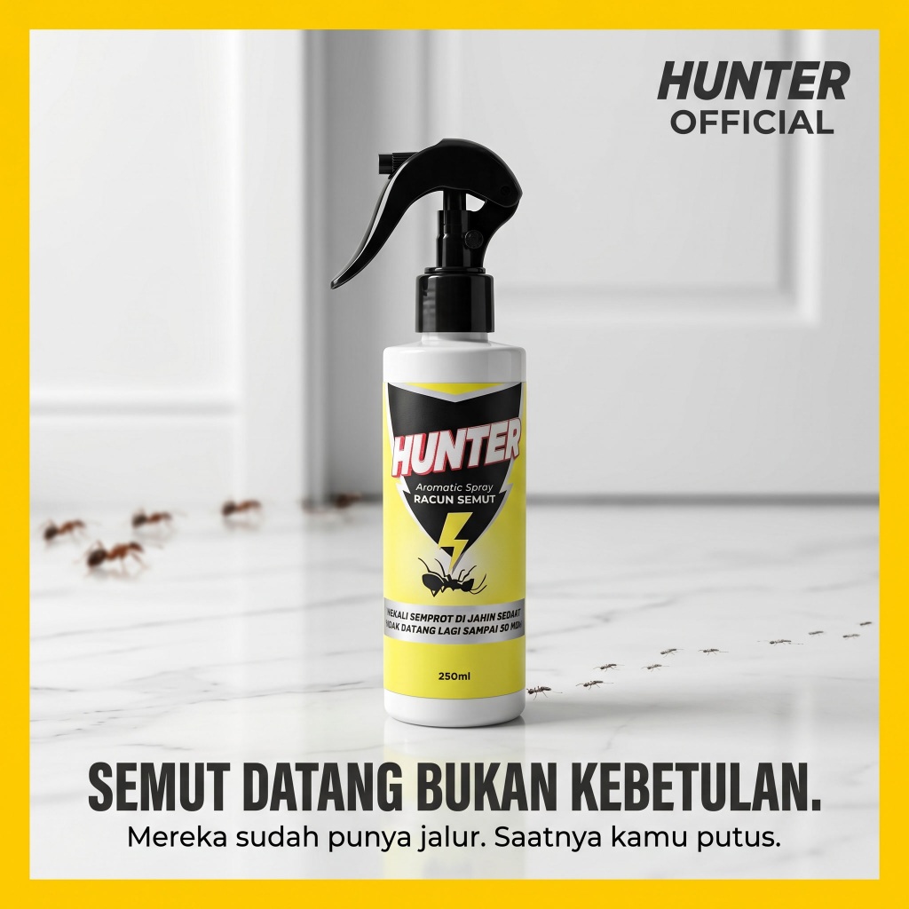 ( UANG KEMBALI BILA 100% ) HUNTER RACUN SEMUT SEMPROT SUPER AMPUH MATI DI TEMPAT RACUN SEMUT CAIR RA