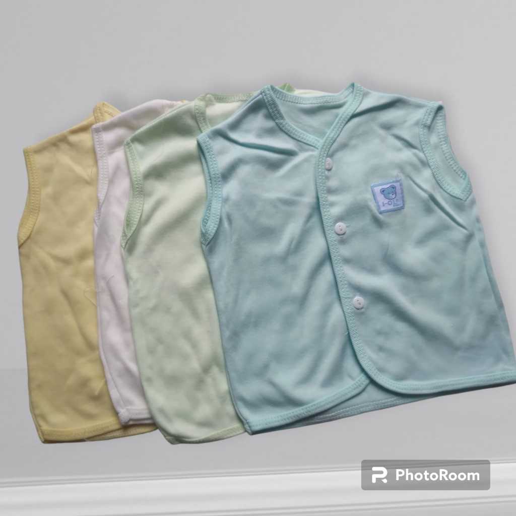 Baju Bayi baru Lahir Tangan Kutung Merk I-ol Baby 3Pcs