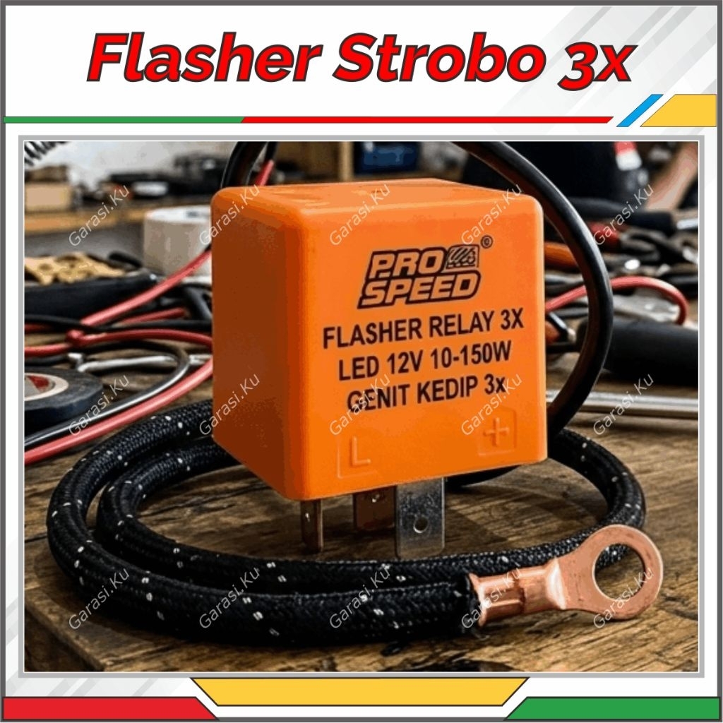 Flasher Kedip Strobo 3x Modul Lampu Sein Motor - Variasi LED & Bohlam