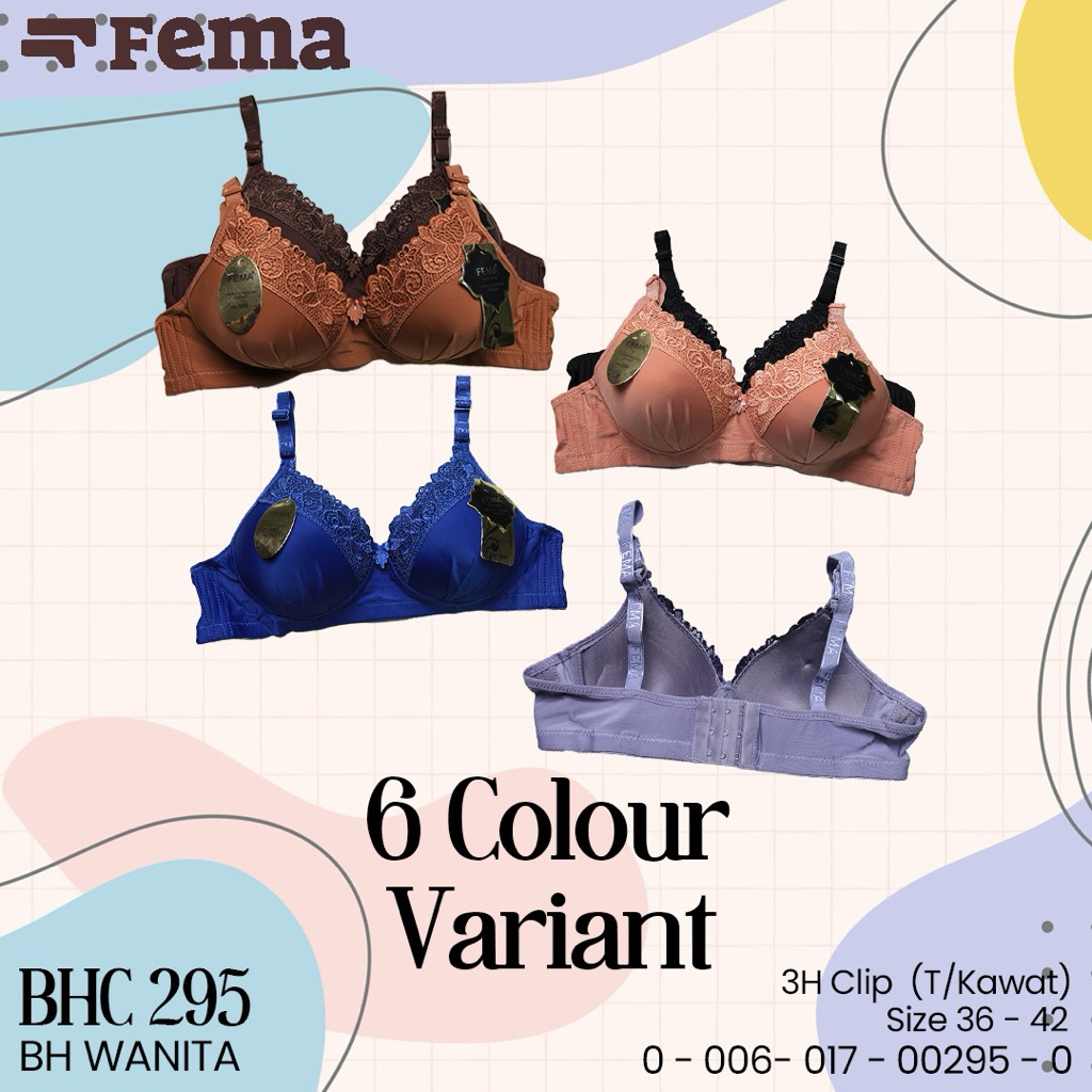 2PCS BH FEMA RENDA CUP B KAIT 3 | BH BUSA TANPA KAWAT