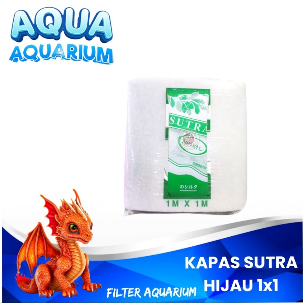 KAPAS/BUSA FILTER KOLAM KOI  SUTRA HIJAU 1X1 TEBAL SARINGAN FILTER AQUARIUM KOLAM