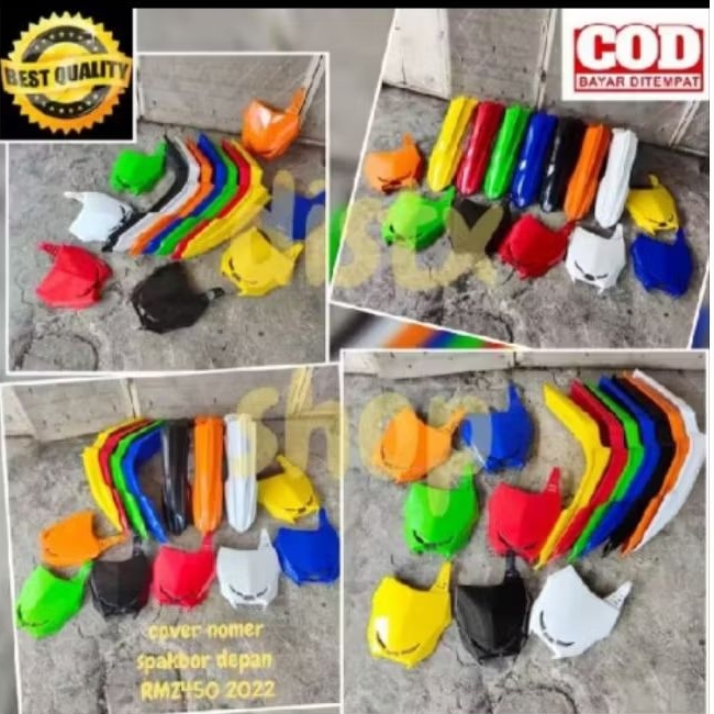PAKET 2ITEM RMZ 450 2022 SET DEPAN RMZ450/22 SPAKBOR DEPAN RMZ450 2022 PAPAN STAR RMZ450/22