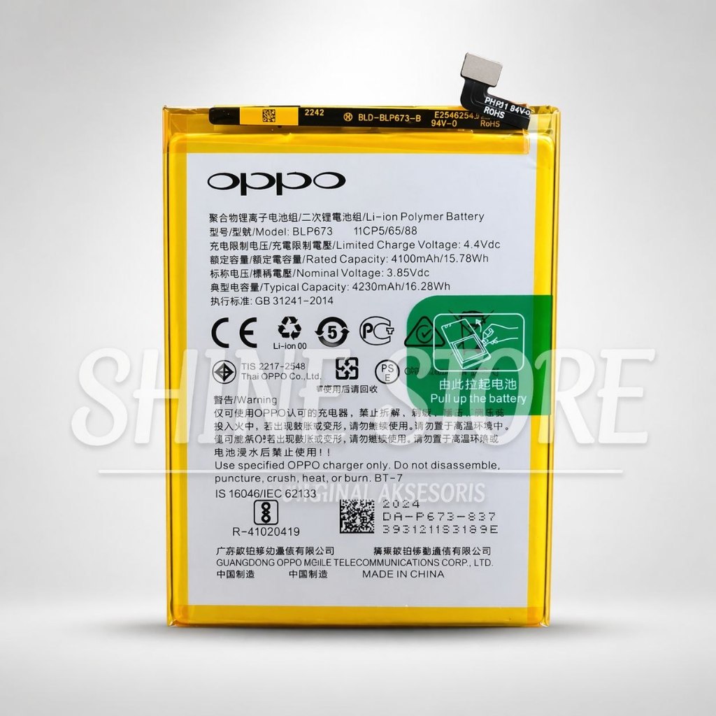 Batre Baterai BLP673 HP Oppo A31 CPH2015 CPH2073 CPH2081 Battrey Batrei Tanam