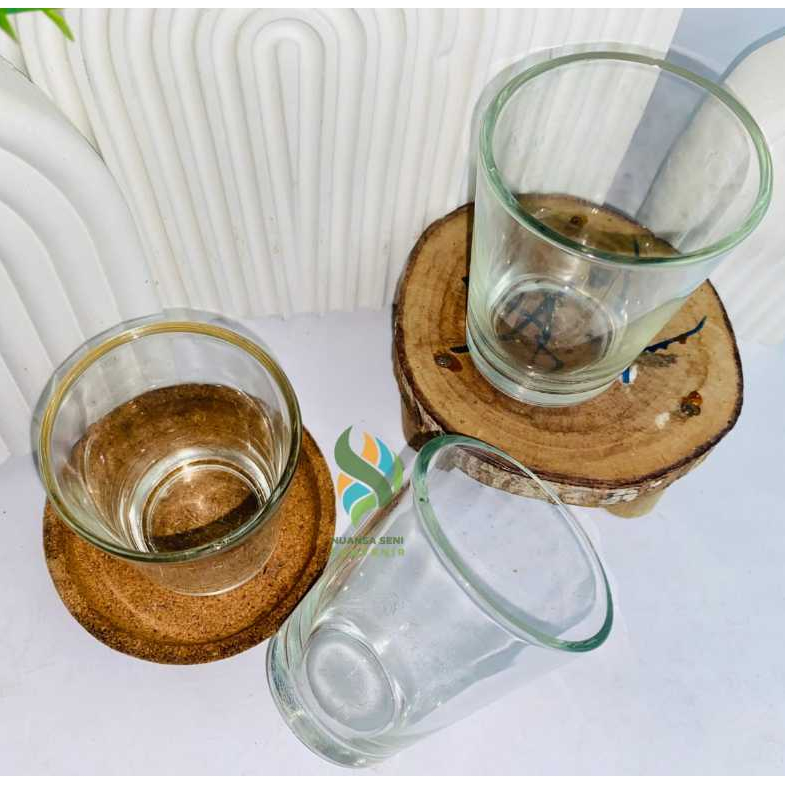 Souvenir Gelas Minum Jamu Gelas Cangkir Kaca Kecil Tumbler Mug Beling Bening Polos