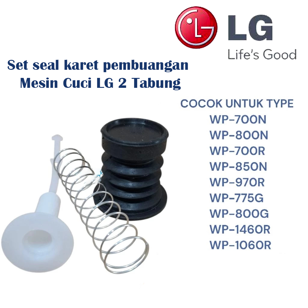 Seal karet pembuangan mesin cuci LG 2 tabung WP-700N WP-700R WP-800N WP-850N WP-1460R WP-1060R WP-80