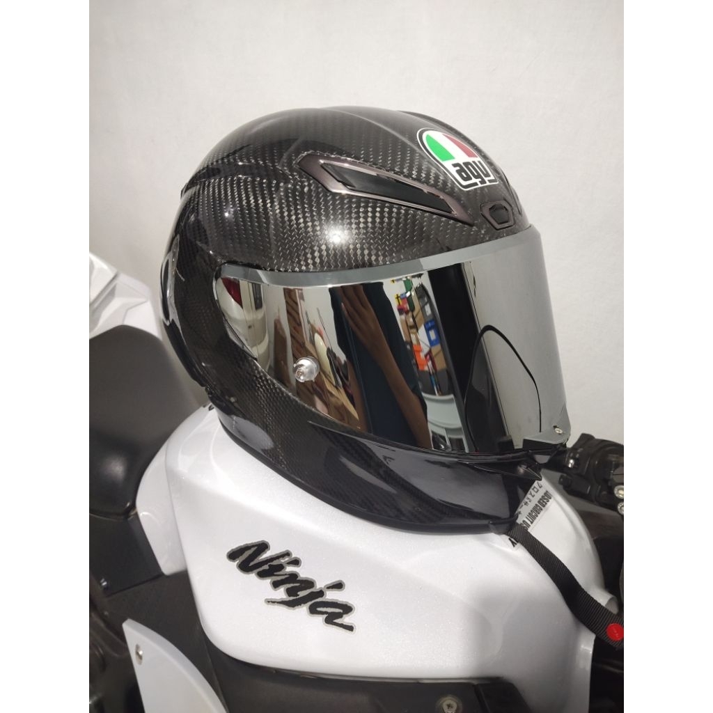 Helm Pista GP RR Mono Glossy Carbon Fiber Clone 1:1 Size XL