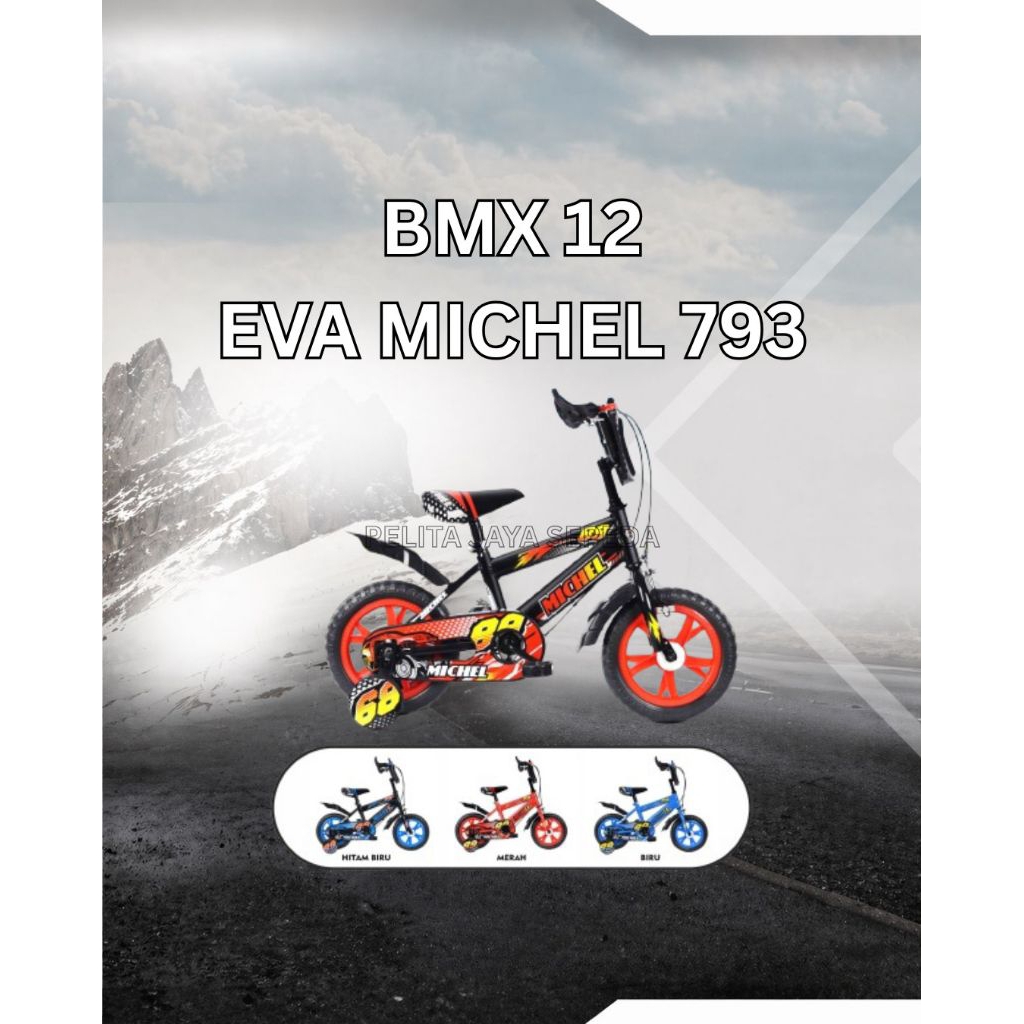 12 INCH SEPEDA BARU ANAK COWOK BMX MICHEL INTERBIKE ATLANTIS