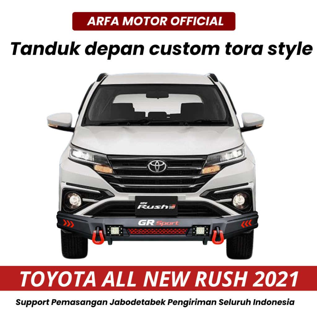 TANDUK DEPAN ALL NEW RUSH 2021 CUSTOM TORA TOWING PENGAMAN PELINDUNG BEMPER ANTI KARAT