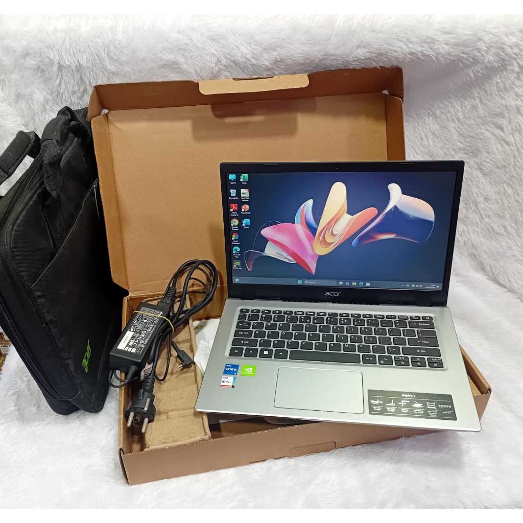 Laptop Leptop Acer aspire 5 a514 Core i5-1135g Ram 8gb Ssd 512 gb Nvidia mx350  2 gb  Generasi baru 