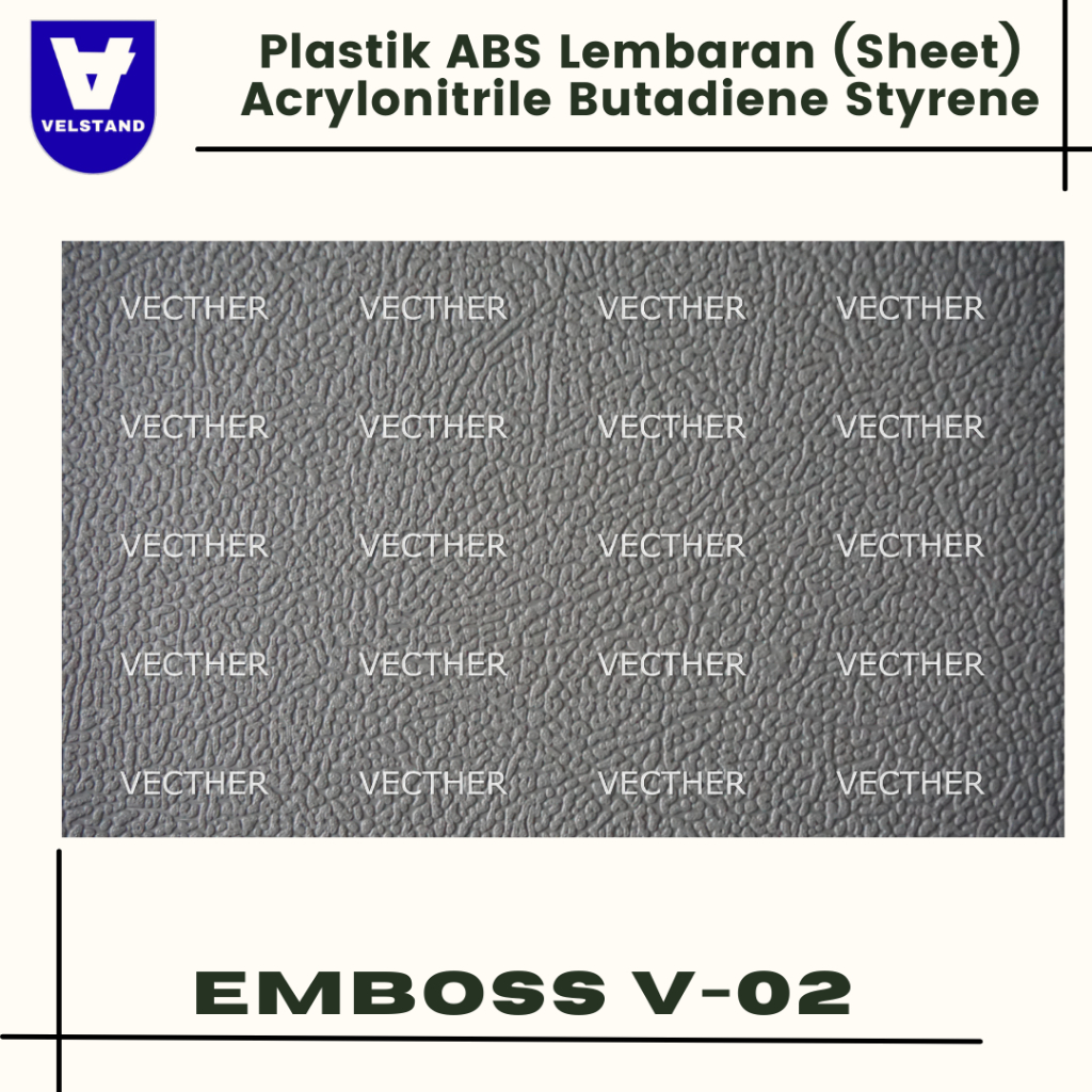 Plastik ABS Lembaran V-02 / ABS Plastic Sheet / 50 x 50 CM