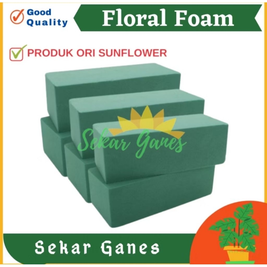 PROMO TERMURAH Floral foam Busa Kering Media Tanam Bunga Plastik Artificial Gabung