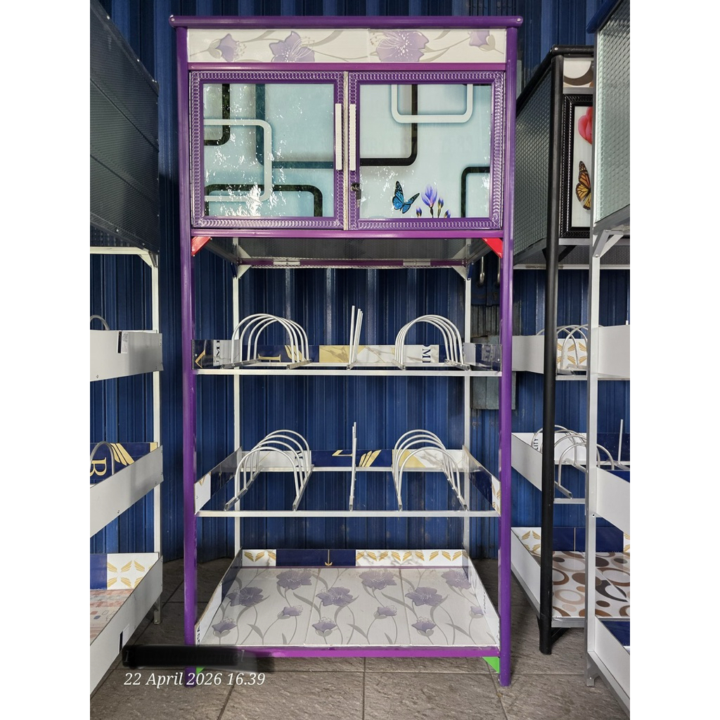 RAK PIRING ALUMINIUM MINI - RAK PIRING MINIMALIS - RAK PIRING MURAH PALEMBANG - RAK PIRING ANAK KOS 