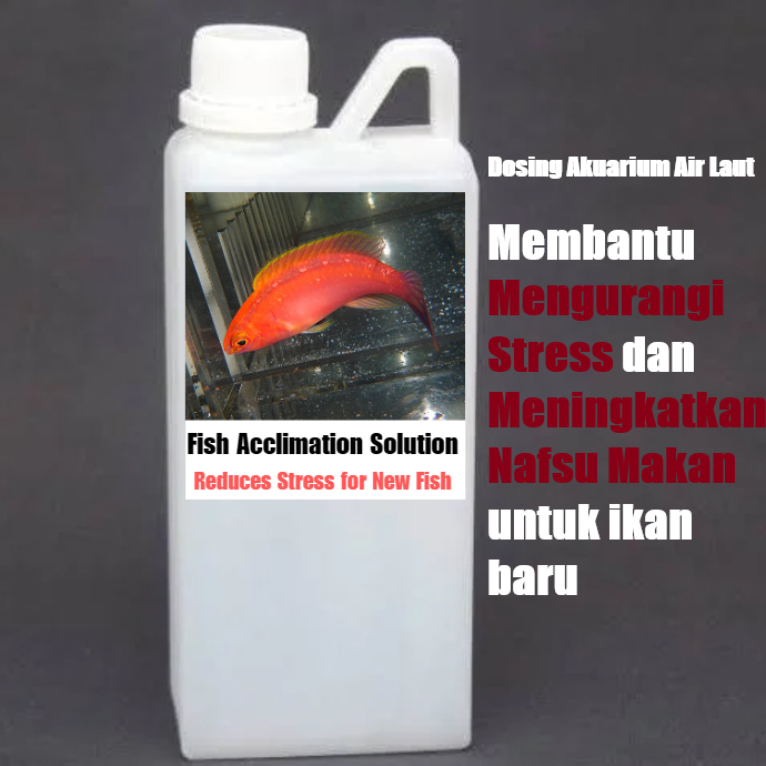 Dosing Fish Acclimation Solution untuk Aklimasi ikan air laut Perawatan Hewan Ikan