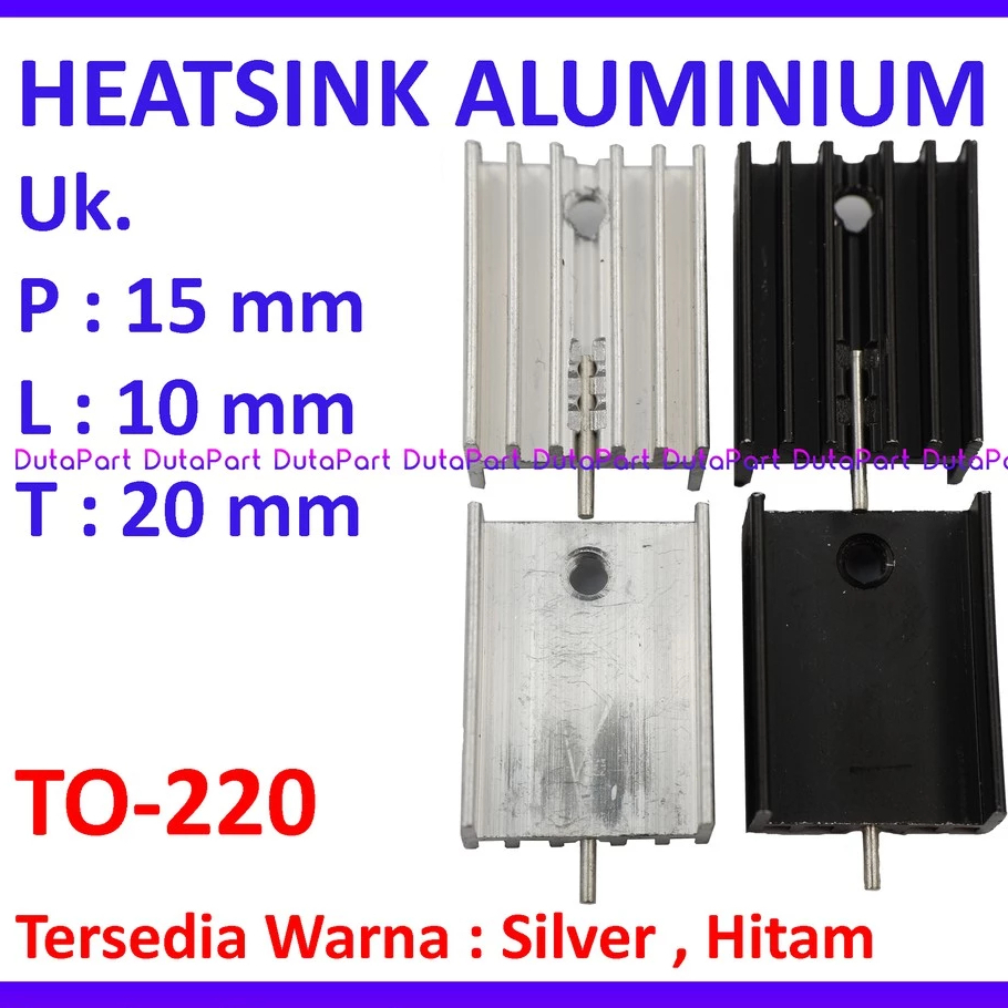 Heatsink Aluminium Pendingin 20x15x10mm TO-220 TO220 Heat Sink IC Transistor 7805
